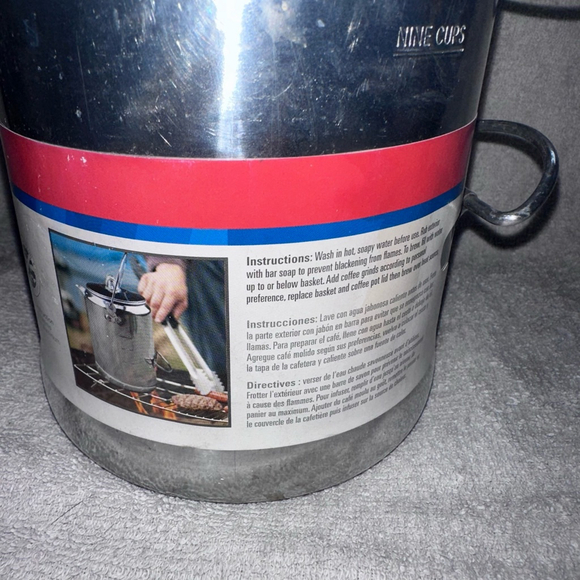 NOS Vintage Coleman 9 Cup Aluminum Camping Coffee Pot - Picture 3 of 8